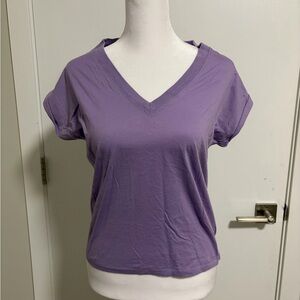 Frame Denim Lavender V-Neck Tee